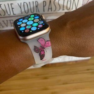 (Only Band) Silicone Band Compatible with Apple Watch Band SE 1/2/3/4/5/6/7